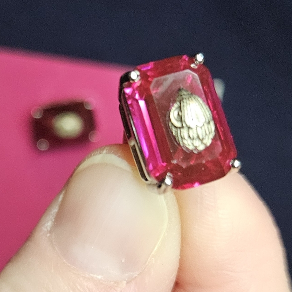 Kurt Geiger Pink & Silvertone Stud Earrings - Picture 7 of 9